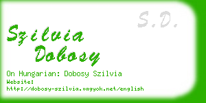 szilvia dobosy business card